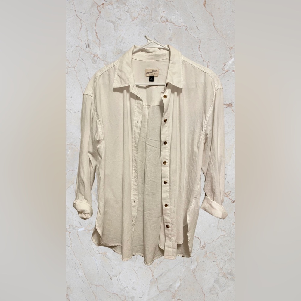 White Oversized fit button up